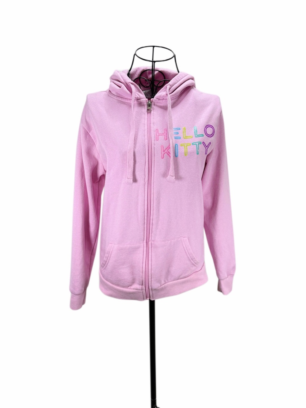 Hello Kitty Sanrio Pink Zip Up Hoodie XXS 00 Kawaii Graphic